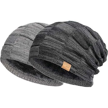 2 kpl löysää pipoa miehille, talvihatut miehille, cool pipot, miesten vuoratut neulehatut