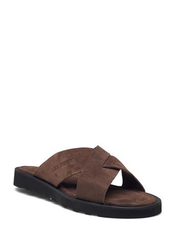 Larry Suede Sandal Shoes Summer Shoes Sandals Brun Les Deux