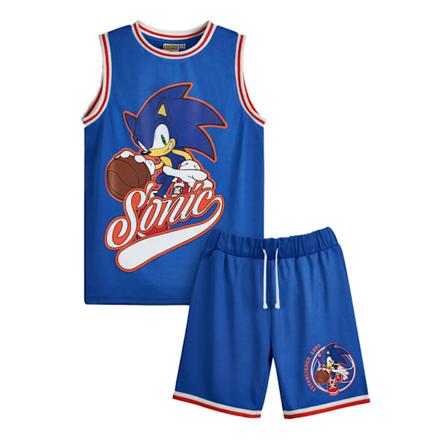 Sonic The Hedgehog Pojkar Basketboll Tröja Och Shorts Set 9-10 År Blue 9-10 Years