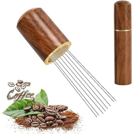 WDT-værktøj, kaffenåledispenser, WDT-dispenseringsværktøj, 8 nåle 0,4 mm, espressonåledispenser, espressokafferører