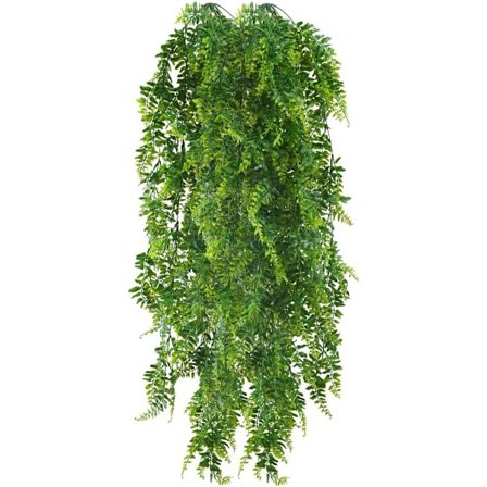 2 stk 85 cm kunstige bregner hengende planter falske lange hengende planter falske klatreplante falske innendørs planter Boston bregne for vegg hjem 