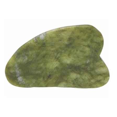 Manuell massageapparat - MÉLUSINE - Gua Sha - Grönt jade - Fastar huden - För vuxna