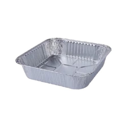 Frysesikre aluminiumsfoliebeholdere til madlavning, kraftig firkantet bageform, engangs aluminiumsfolieforme, bakker med høj varmeledningsevne til