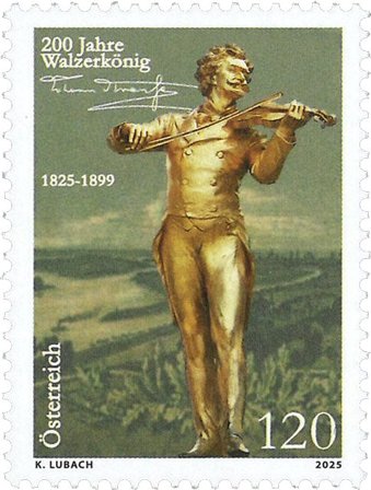Østrig - Johan Strauss - Postfrisk frimærke