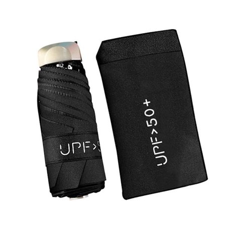 Ny Bærbar Mini Paraply Foldbar Paraply Letvægts Kompakt Rejseparaply 5-Fold Paraply Sol