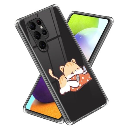 Deco Samsung Galaxy S24 Ultra deksel - Rød Putekatt