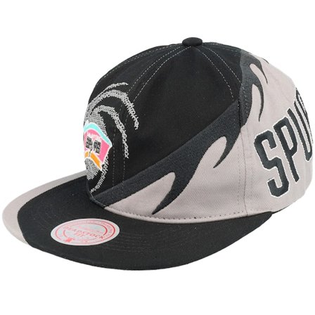 Mitchell & Ness - Negro snapback Gorra - San Antonio Spurs Spiral Deadstock Black Snapback @ Hatstore