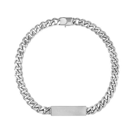 Alyx 9SM ID Necklace in Silver Brass , Grijs , unisex , Maat: M Kettingen