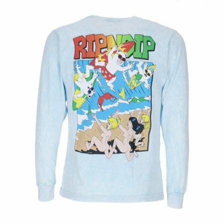Ripndip long-sleeved t-shirt summer break Blå, Herre Langærmet