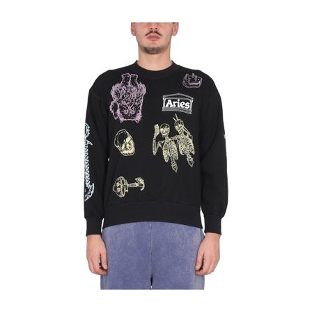 Aries, Sweatshirts Zwart, Heren, Maat:M