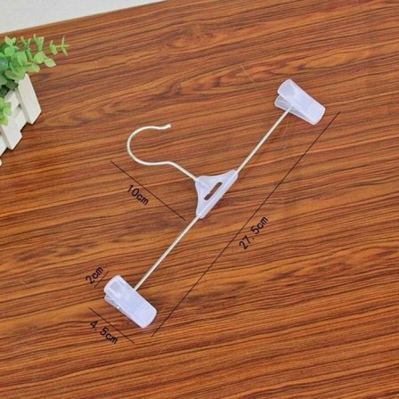 Byxor, kjolar, galgar utrymmesbesparande - halkfria tjocka plastbyxgalgar för vuxna-20 (färg: vit)