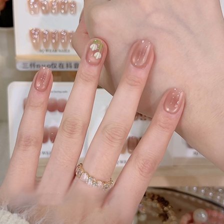 Cats Eye Press on Nagel, Design Falska Naglar Full Cover Akryl Nagel