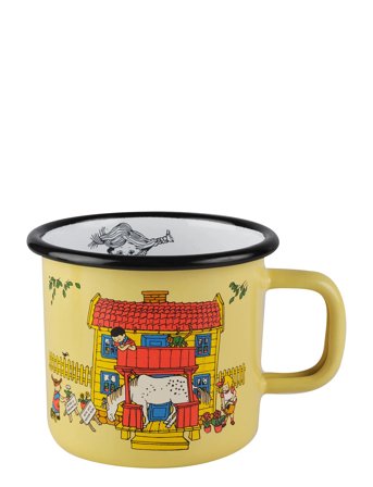Enamel Mug 3,7Dl Villa Villekulla Yellow Muurla