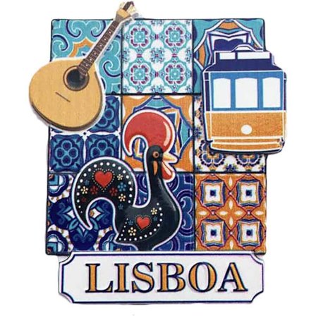 3D Lissabon Portugal Køleskabsmagnet Turist Souvenir Håndlavet Resi