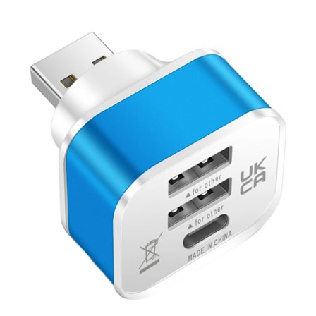 3-ports USB-splitterforlenger, datatilbehør, 1 hann til 3 porter, flere