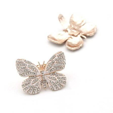 Rhinestone Shoe Clip Butterfly Shiny Dekorativ Clip 3 3 3