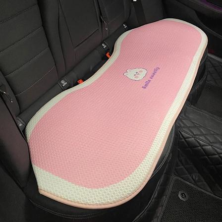 Rosa Och Vit Cartoon Björn Bil Sitt Kudde Ice Silk Car Bekväm Andas Bil Kudde Fyra Årstider Allmänna Modeller pinkback row Four Seasons