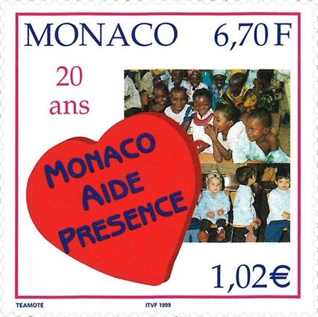 Monaco - Aide Presence - Postfrisk frimærke