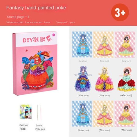 Poke Art DIY Lekeutstyr Utdannende Poke Maling ROSA