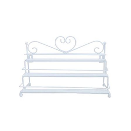 3-lagers hjärtformat nagellacksställ kosmetisk organizer hylla