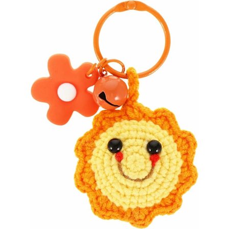 Strikkede sol nøkkelring