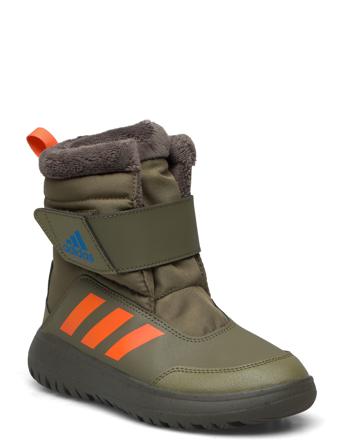 Winterplay Boots Vinterstøvler Med Burrebånd Khaki Green Adidas Performance