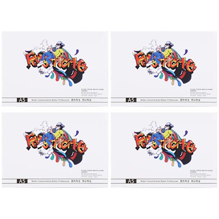 4 st markörblock plastbundet handmålat markörpenna specialbok papper målningsverktyg