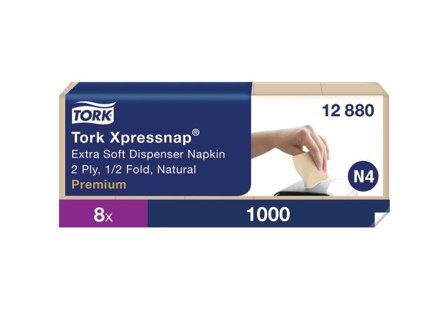 TORK Servett Pre N4 2-lag natur 1000/fp - Lyreco - Kök och servering - Servetter och dukar - Dispenserservetter