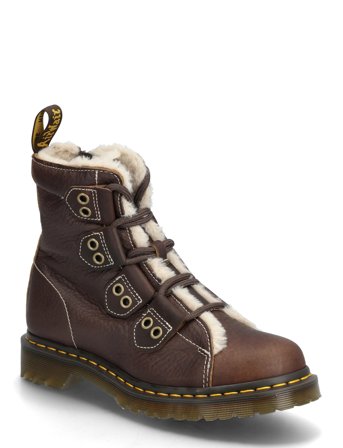 Dr. Martens 1460 Ltt Fl Dark Brown Grizzly - Brown - 38
