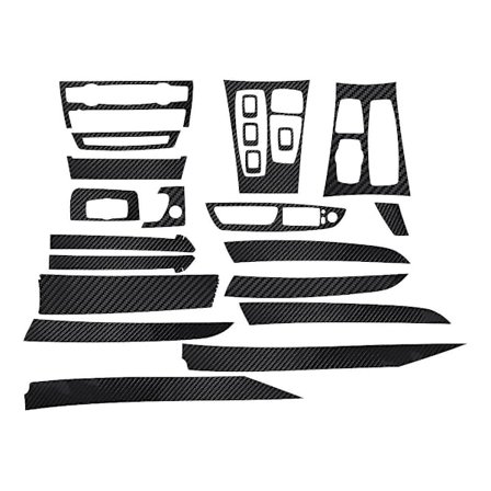 22 stk Bil Interiør Dekorativt Klistremerke 5d Glossy Karbonfiber Trim Beskyttende For- X5 E70 2007-2013