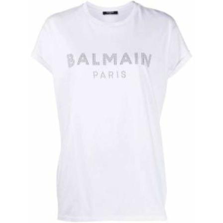 Balmain, T-Shirts Wit, Dames, Maat:L