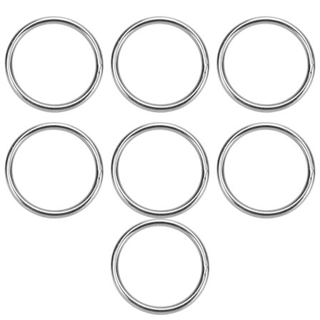 7 stk Metall O-ring Vanntett Rustsikker 304 Rustfritt Stål Sterk Bæreevne Sømløs Sveiset Rund O-ring 8x80mm