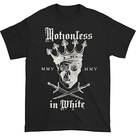 Orörlig i vit krona T-shirt