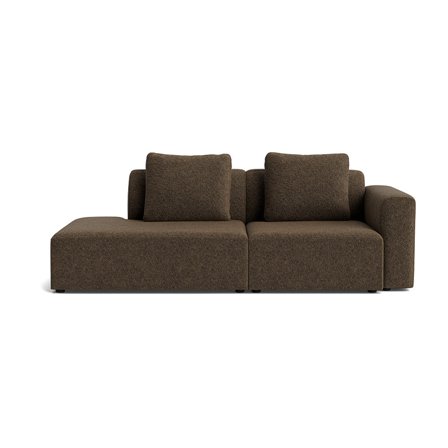 Como Lounge Sofa, Venstrevendt Open End - Anthology Brun, Inkl. Rygpuder - Håndlavet Kvalitets Sofa 226x100x83cm