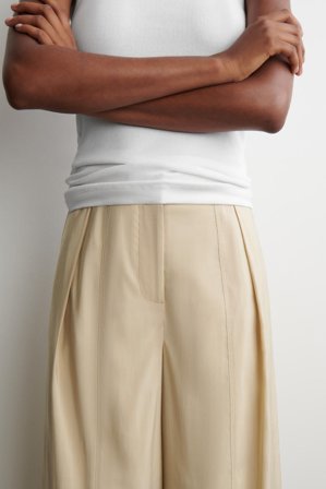COS Women's Fluid Pleated Culottes in Beige