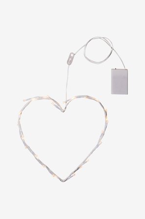 Star Trading - Crispy Sydän 27cm - Valkoinen - Joulun koristevalot - - Homeroom