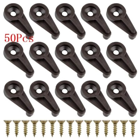 50 stk. Glasbeslag Glasklemmer Glasskabsklemmer