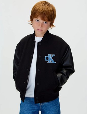Calvin Klein Varsity Jacket - Black - 152