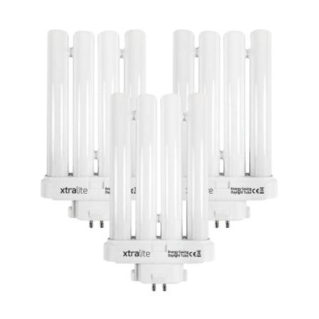 Xtralite 27w Päivänvalon Vaihtolamppu Tehokkaisiin Lukuvalaisimiin, 4-Pin Gx10q-4 Quad Putki (6500k) [DB] Pack Of 3
