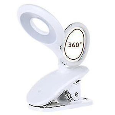 Clip-on læselampe 18 LED øjenbeskyttende boglampe USB genopladelig skrivebordslampe berøringskontrol dæmpbar klemme natlampe til sengeside sengegavl 