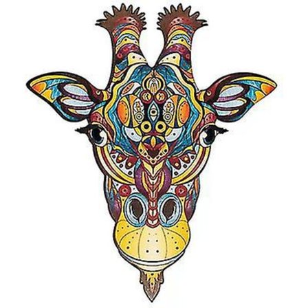 Kirahvi palapelin palapeli peli lapsille ja aikuisille (A4)