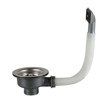 Rustfritt stål kurv sil vaskavløpsplugg med overløpsslange vannavløpsfilter sil vasketilbehør