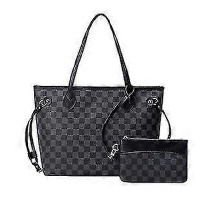 Dame Ternet Tote Skuldertaske Håndtaske Pu Læder Taske Med Indvendig Pose-r