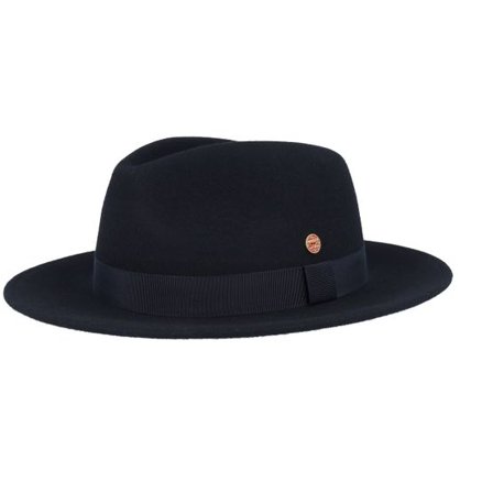 Mayser - Svart fedora Hatt - Mathis Wool Swallow Black Fedora @ Hatstore
