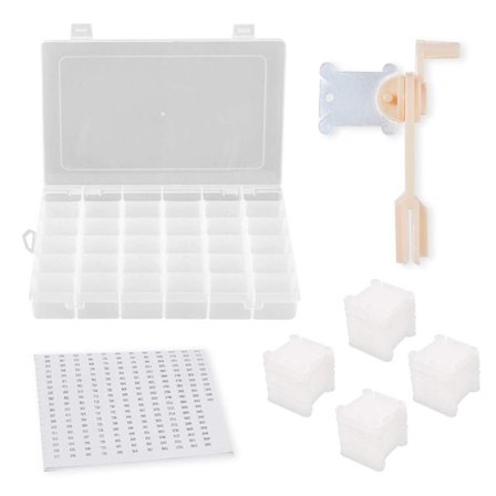 Broderi Organizer Box Floss Winder Plast Oppbevaring
