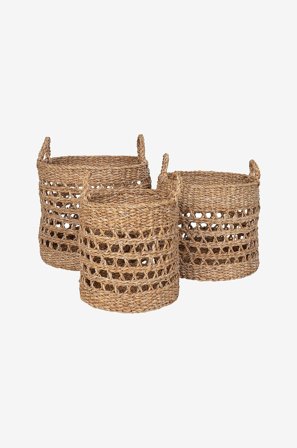 House Nordic - Kurv BALOK sett med 3 - Brun - Småoppbevaring - Fra Homeroom