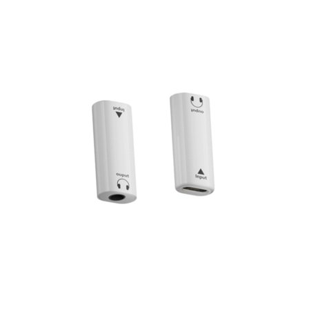 3,5 mm naar USB-C -adapter (2 kpl) digitaal DAC 16bit/48KHz, korkealaatuinen ääni White
