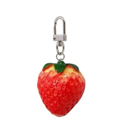 Farverig Telefon Lanyard Nøglering Jordbær Telefonkæde DIY Håndlavet Nøglering Rygsæk Telefon Kamera Smykketilbehør