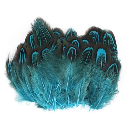 100 stk. Fasanfjer Blå