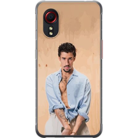 Yhteensopiva Puhelinkuori Samsung Galaxy Xcover 5 Bad Bunny Super Bowl-inspiroima grafiikka, jossa NFL-trofe ja San Franciscon silta urheilusuunnittel